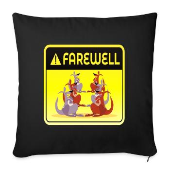 FAREWELL TEAM GROUP - Sofa pillowcase 17,3'' x 17,3'' (45 x 45 cm) - black - Front