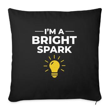 Electrician Humor Electrical Technician Engineer - Sofa pillowcase 17,3'' x 17,3'' (45 x 45 cm) - black - Front