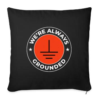 Electrician Humor Electrical Technician Engineer - Sofa pillowcase 17,3'' x 17,3'' (45 x 45 cm) - black - Front