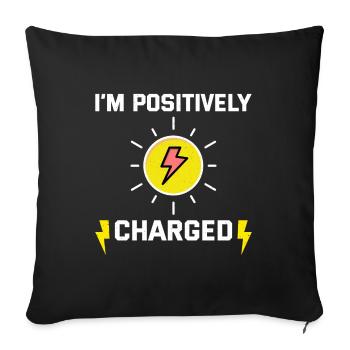 Electrician Humor Electrical Technician Engineer - Sofa pillowcase 17,3'' x 17,3'' (45 x 45 cm) - black - Front