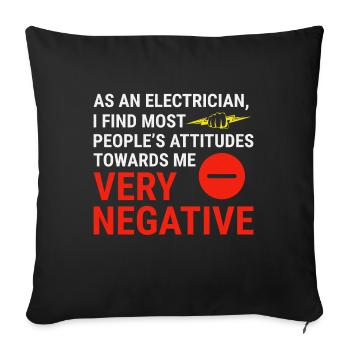 Electrician Humor Electrical Technician Engineer - Sofa pillowcase 17,3'' x 17,3'' (45 x 45 cm) - black - Front