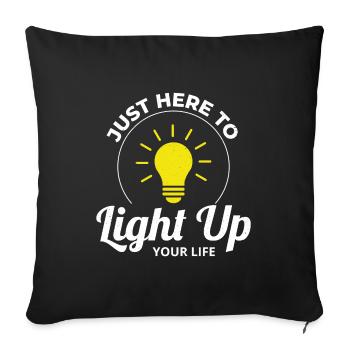 Electrician Humor Electrical Technician Engineer - Sofa pillowcase 17,3'' x 17,3'' (45 x 45 cm) - black - Front