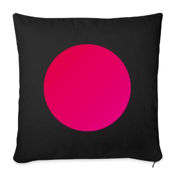 Kreis in warmen Rot - Sofakissenbezug 45 x 45 cm - Schwarz - Vorne