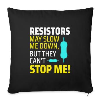 Electrician Humor Electrical Technician Engineer - Sofa pillowcase 17,3'' x 17,3'' (45 x 45 cm) - black - Front