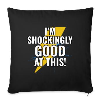 Electrician Humor Electrical Technician Engineer - Sofa pillowcase 17,3'' x 17,3'' (45 x 45 cm) - black - Front