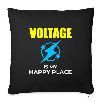 Electrician Humor Electrical Technician Engineer - Sofa pillowcase 17,3'' x 17,3'' (45 x 45 cm) - black - Front