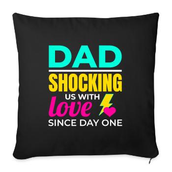 Electrician Electrical Technician Valentines Day - Sofa pillowcase 17,3'' x 17,3'' (45 x 45 cm) - black - Front