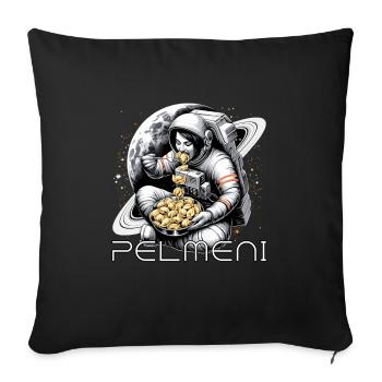 Astronaute Astronaute Pelmeni Cadeau délicieux - Housse de coussin décorative 45 x 45 cm - noir - Devant