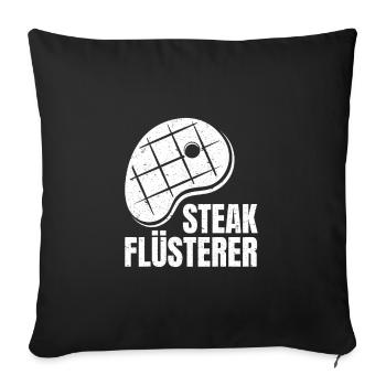 Steak Whisperer - Sofa pillowcase 17,3'' x 17,3'' (45 x 45 cm) - black - Front