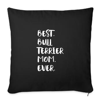 Bullterrier Bull Terrier - Sofa pillowcase 17,3'' x 17,3'' (45 x 45 cm) - black - Front