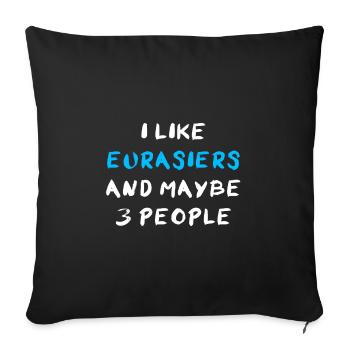 Eurasiens - Housse de coussin décorative 45 x 45 cm - noir - Devant