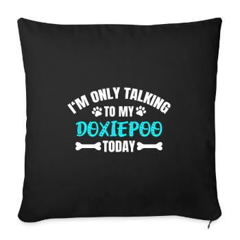 Doxiepoo - Housse de coussin décorative 45 x 45 cm - noir - Devant