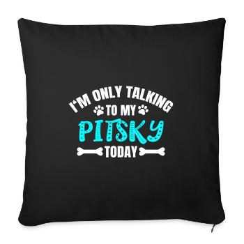 Pitsky - Housse de coussin décorative 45 x 45 cm - noir - Devant