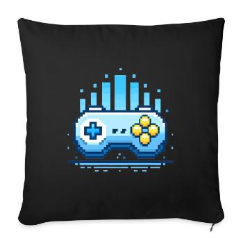 Mise à niveau de la conception de la manette Gamer - Housse de coussin décorative 45 x 45 cm - noir - Devant