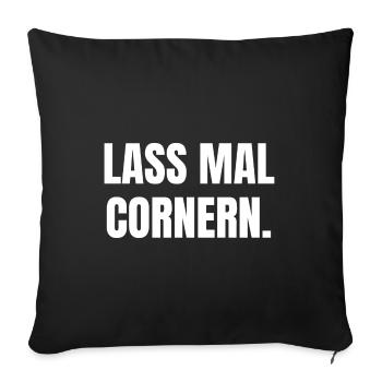 Corners - Sofa pillowcase 17,3'' x 17,3'' (45 x 45 cm) - black - Front