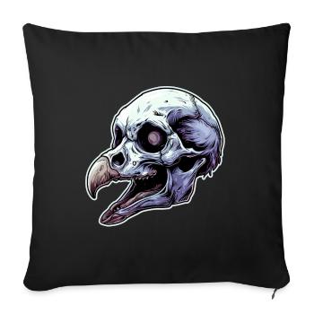Vulture Head Skeleton - Sofa pillowcase 17,3'' x 17,3'' (45 x 45 cm) - black - Front