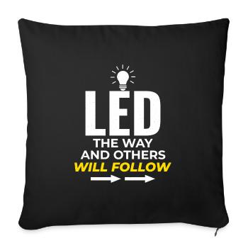 Électricien : Diriger le chemin, inspirer les autres - Housse de coussin décorative 45 x 45 cm - noir - Devant