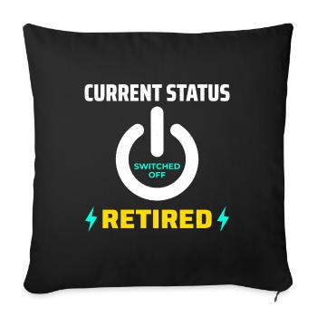 Électricien à la retraite : Fier de sa situation actuelle - Housse de coussin décorative 45 x 45 cm - noir - Devant