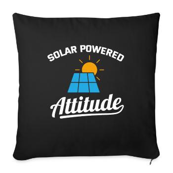 Elektriker: Solarbetriebene Einstellung - Sofakissenbezug 45 x 45 cm - Schwarz - Vorne