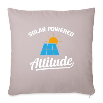 Electrician: Solar Powered Attitude - Sofa pillowcase 17,3'' x 17,3'' (45 x 45 cm) - light taupe - Front