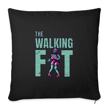 The Walking Fat Thick Zombie Woman - Sofa pillowcase 17,3'' x 17,3'' (45 x 45 cm) - black - Front