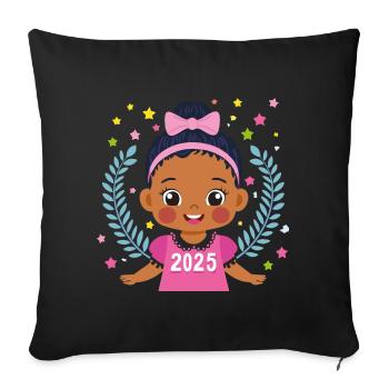Children 2025 - Sofa pillowcase 17,3'' x 17,3'' (45 x 45 cm) - black - Front