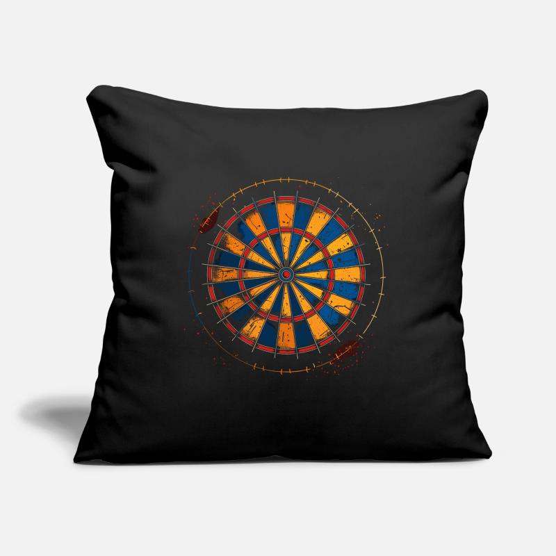 Dessin de jeu de fléchettes Housse de coussin décorative 45 x 45 cm