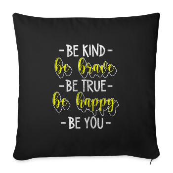 Unique Piece People Humanity Creative - Sofa pillowcase 17,3'' x 17,3'' (45 x 45 cm) - black - Front