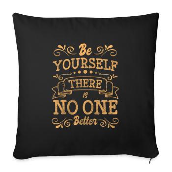 Drapeau parfait unique spécial - Housse de coussin décorative 45 x 45 cm - noir - Devant