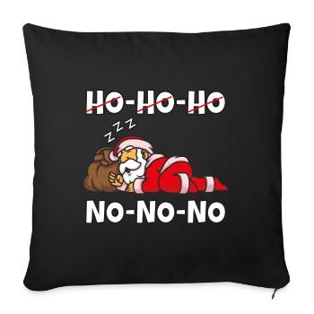 Père Noël paresseux - Housse de coussin décorative 45 x 45 cm - noir - Devant
