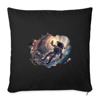 Espace astronaute - Housse de coussin décorative 45 x 45 cm - noir - Devant