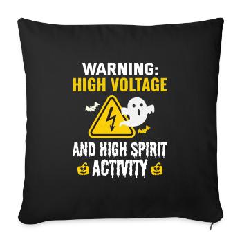 Electrician Halloween: High Voltage, High Spirit - Sofa pillowcase 17,3'' x 17,3'' (45 x 45 cm) - black - Front