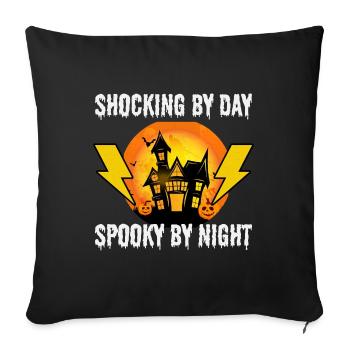 Electrician Halloween: Shocking by Day - Sofa pillowcase 17,3'' x 17,3'' (45 x 45 cm) - black - Front