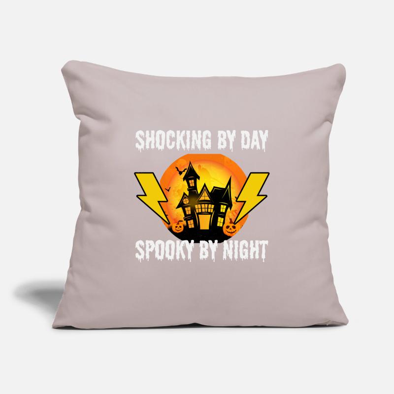 Électricien Halloween : Choquant le jour Housse de coussin décorative 45 x 45 cm