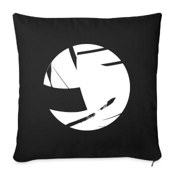 Volleyball Comic Look - Housse de coussin décorative 45 x 45 cm - noir - Devant