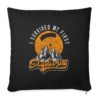 Skydive Altitude - Sofa pillowcase 17,3'' x 17,3'' (45 x 45 cm) - black - Front