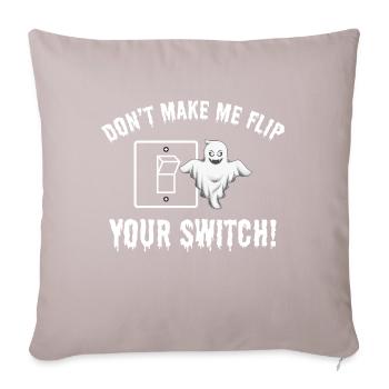 électricien Halloween interrupteur humour Spooky Design - Housse de coussin décorative 45 x 45 cm - taupe clair - Devant