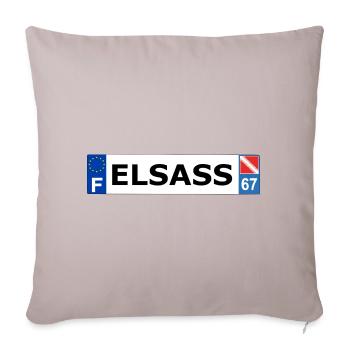 Elsass - Housse de coussin décorative 45 x 45 cm - taupe clair - Devant