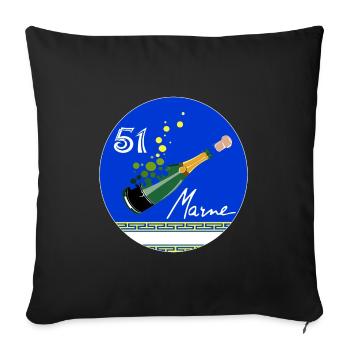 Marne - Housse de coussin décorative 45 x 45 cm - noir - Devant
