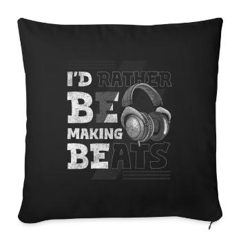 Party Musicians Crowd Life - Sofa pillowcase 17,3'' x 17,3'' (45 x 45 cm) - black - Front