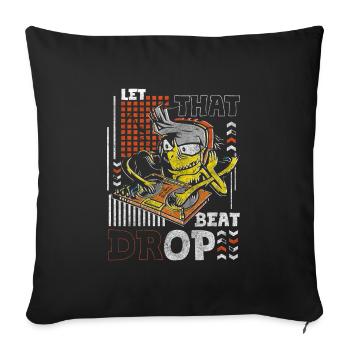 Disc Jockey Music Crowd Life - Sofa pillowcase 17,3'' x 17,3'' (45 x 45 cm) - black - Front