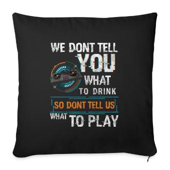 Disc Jockey Passion - Sofa pillowcase 17,3'' x 17,3'' (45 x 45 cm) - black - Front