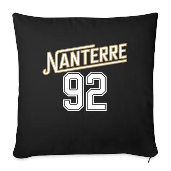 Nanterre 92 - Housse de coussin décorative 45 x 45 cm - noir - Devant