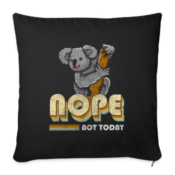 Koala Ours Ours de l’Outback - Housse de coussin décorative 45 x 45 cm - noir - Devant
