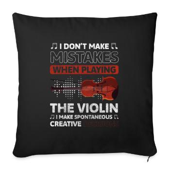 Violin Instrument Violin Player Exercise - Sofa pillowcase 17,3'' x 17,3'' (45 x 45 cm) - black - Front
