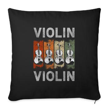 Musician Symphony - Sofa pillowcase 17,3'' x 17,3'' (45 x 45 cm) - black - Front