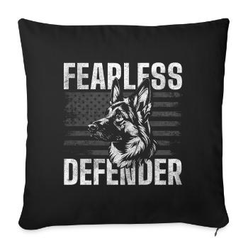 Chien Amoureux des chiens École canine - Housse de coussin décorative 45 x 45 cm - noir - Devant