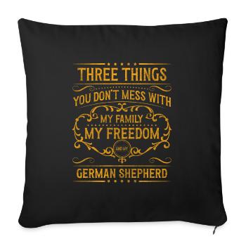 Berger allemand Chien d’assistance - Housse de coussin décorative 45 x 45 cm - noir - Devant
