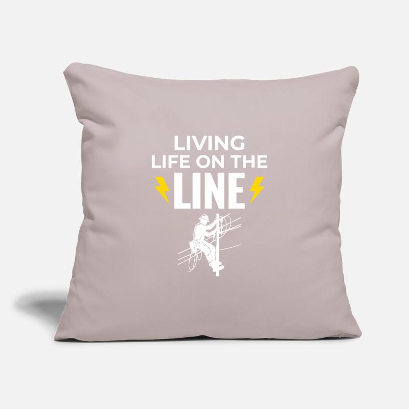 Lineman Life Line Brave Dedicated Work Sofa pillowcase 17,3'' x 17,3'' (45 x 45 cm)