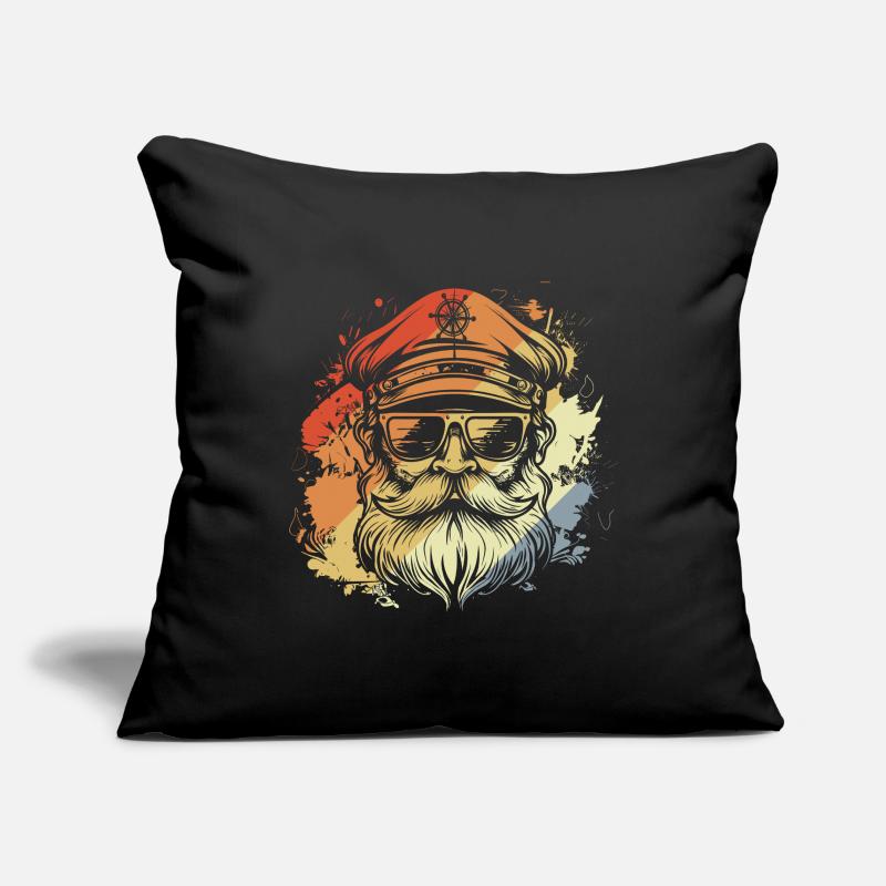 Retro Sailing Captain Drawing Sofa pillowcase 17,3'' x 17,3'' (45 x 45 cm)